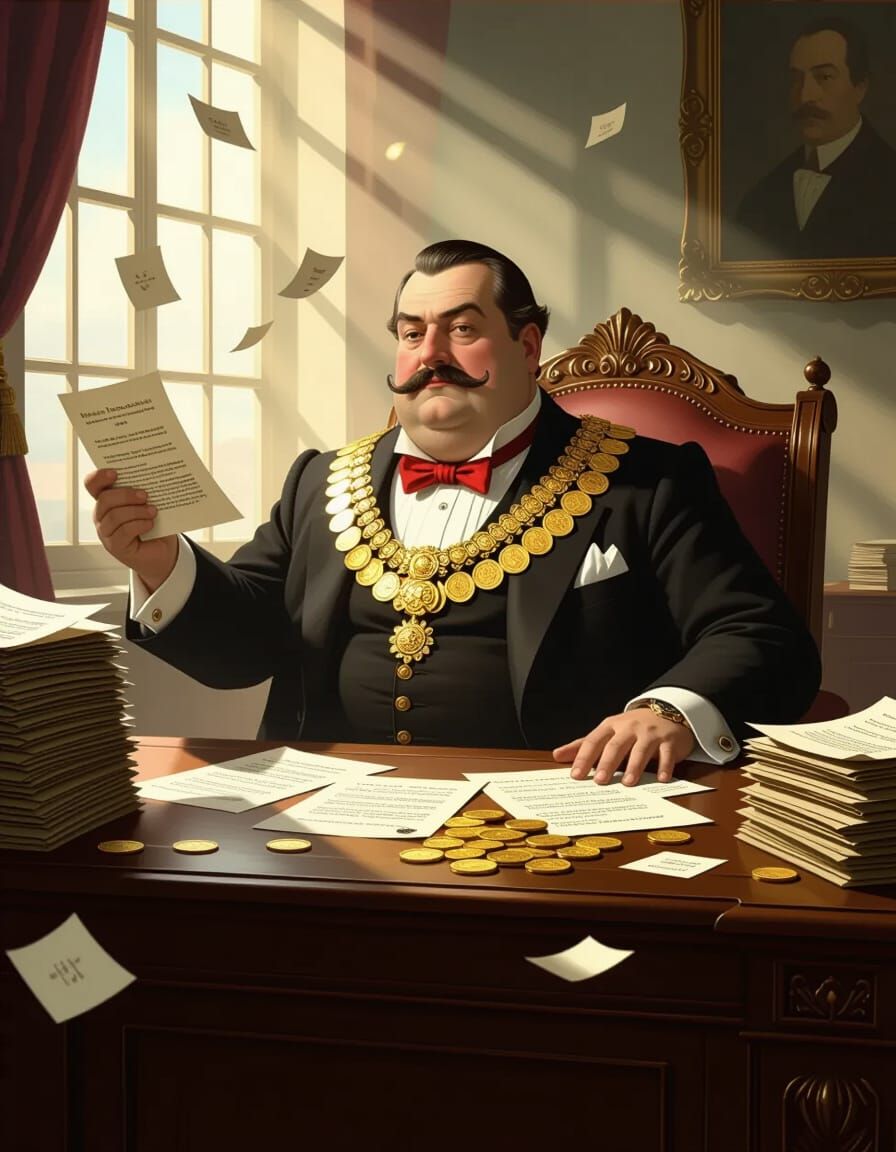 Corrupt Official Distributes Unearned Favors in Surreal Styl...