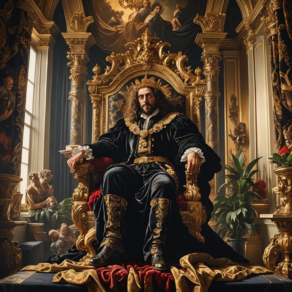 God in Penthouse: Baroque Painting with Maximalist Design