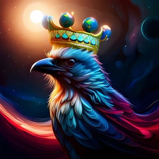 Cosmic Crowned Crow
