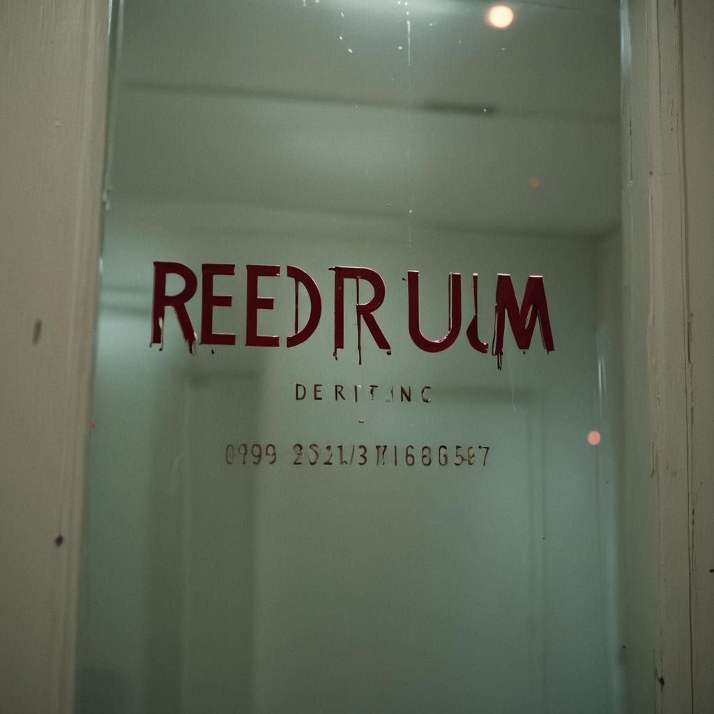 Eerie Mirror Message in Dark Academia Aesthetic