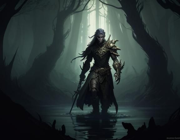 Menacing Bullywug Emerges from Murky Swamp