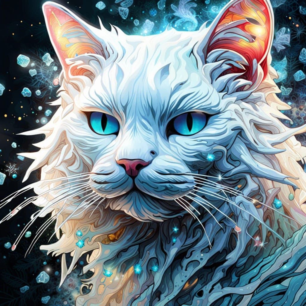 The icy looks of a cat