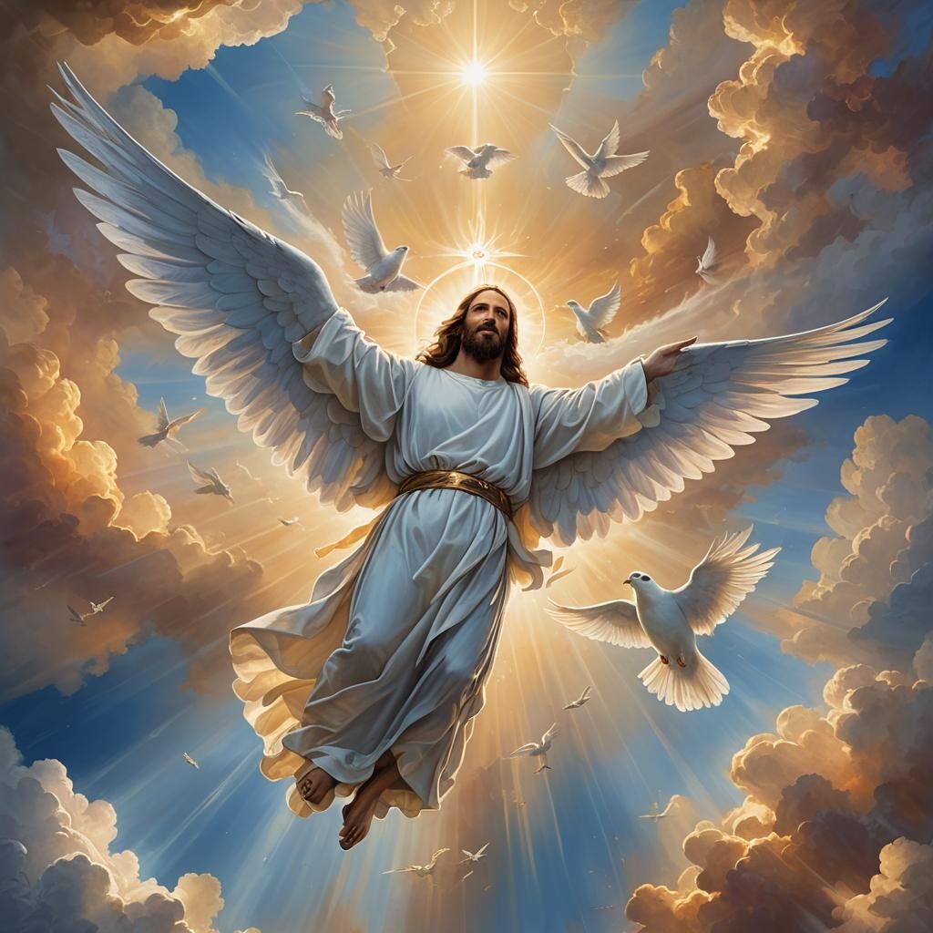 Radiant Holy Trinity in Hyperrealistic Concept Art