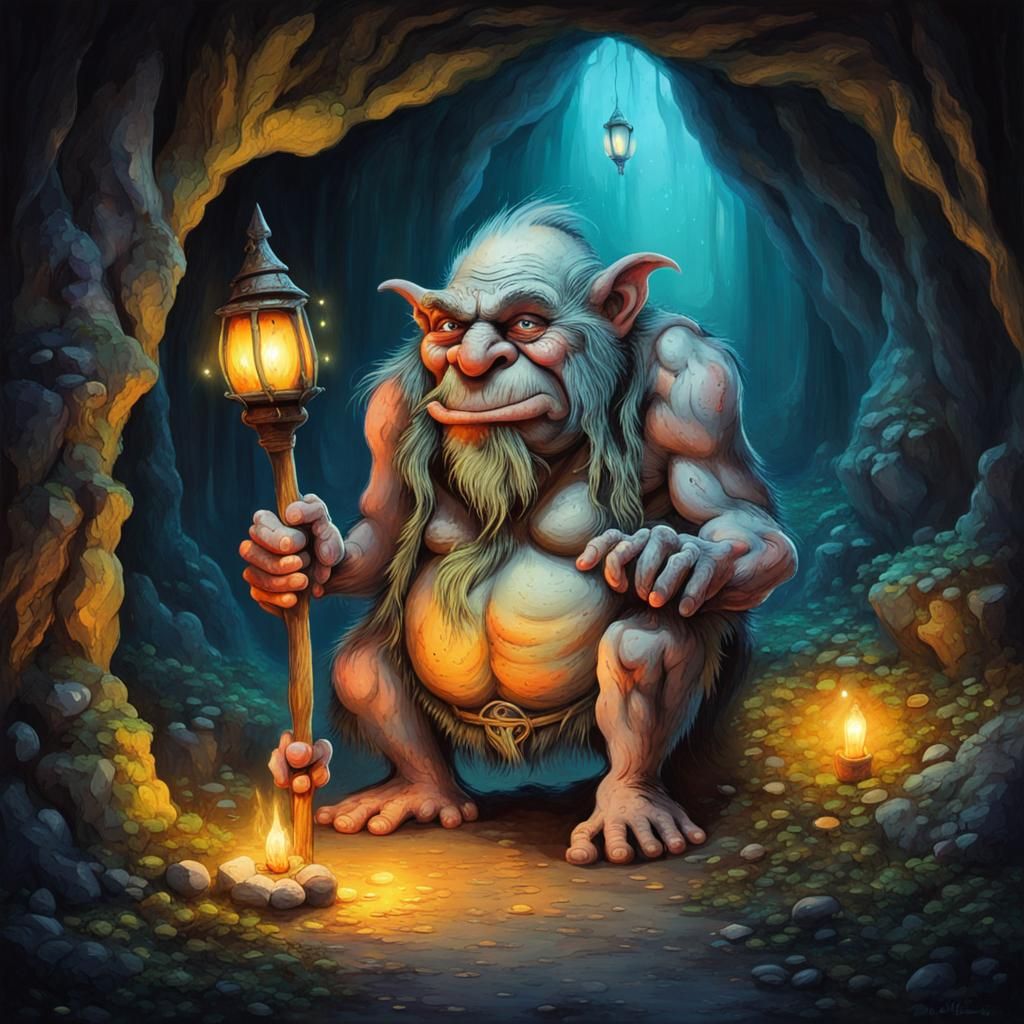 Troll in his Underground Home
