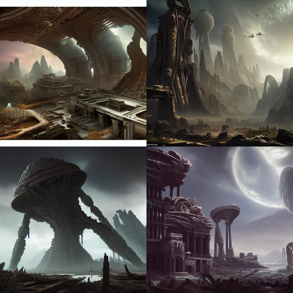 Epic Ruins of Alien Civilization: Digital Matte Painting