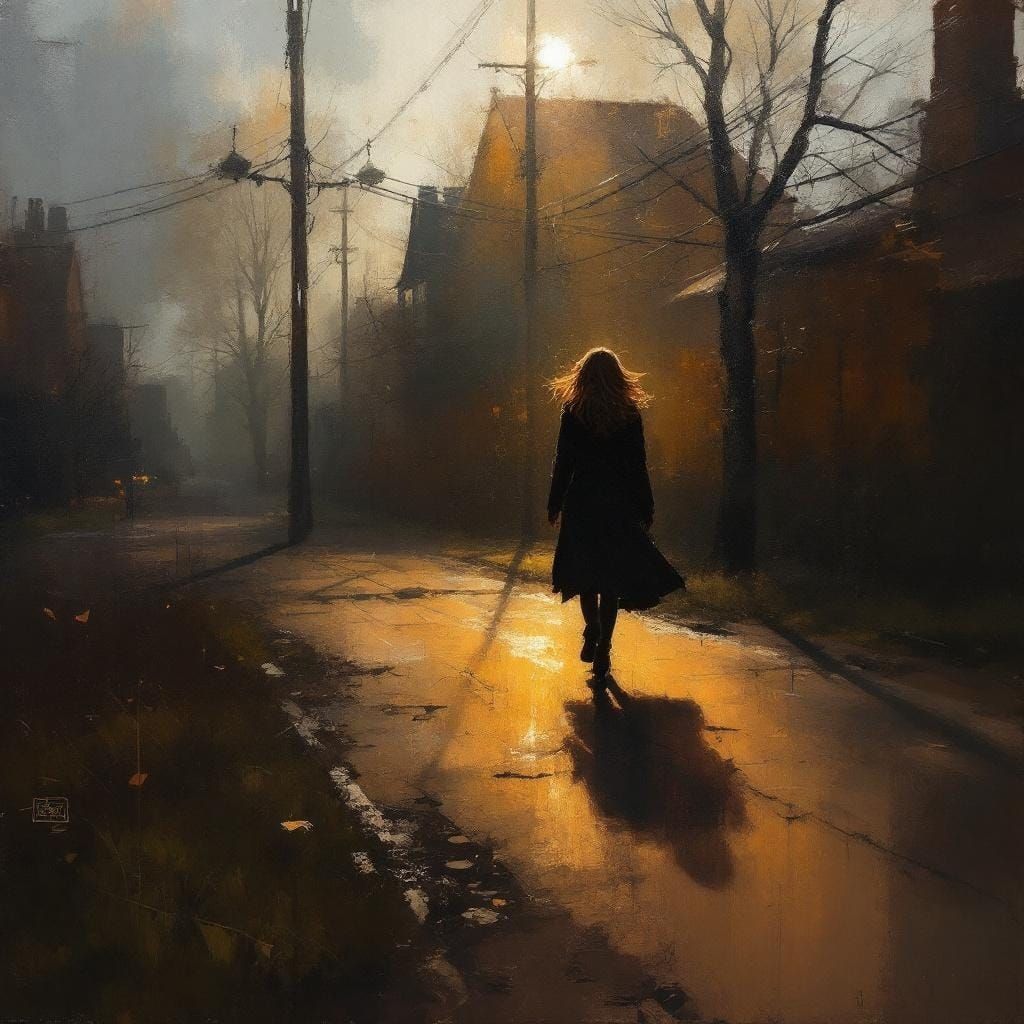 Atmospheric Figure Study in Film Noir Style