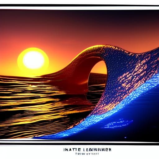 Sunset Shining Through a Wave Tunnel