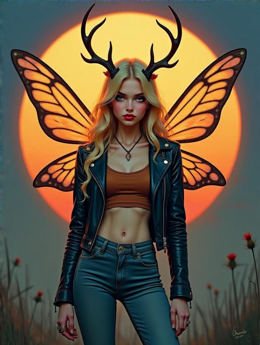 Mystical Faerie Goddess in Sunset Glory