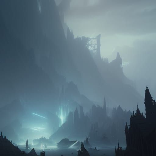 Dark Fantasy Horizon Concept Art in 8K