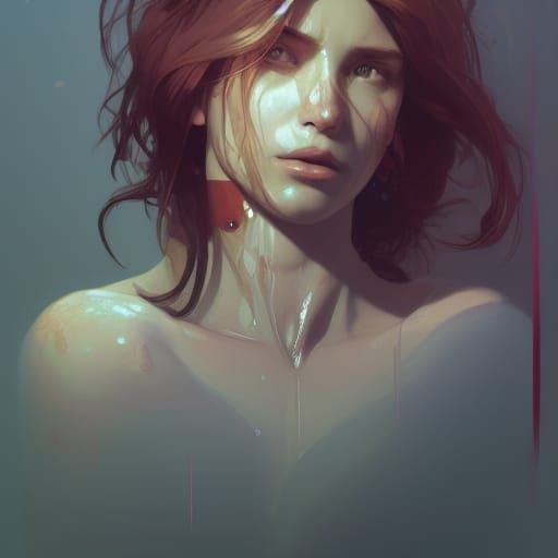 Scared Confession: Hyperdetailed Portrait in Artgerm Style