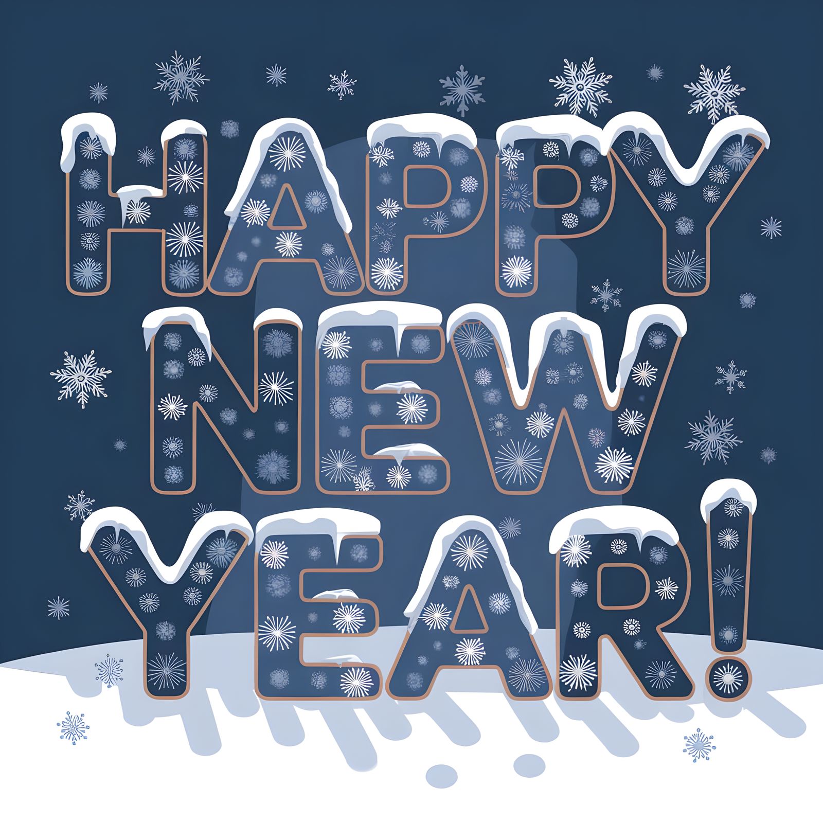 New Year's Celebration in Snowy Splendor