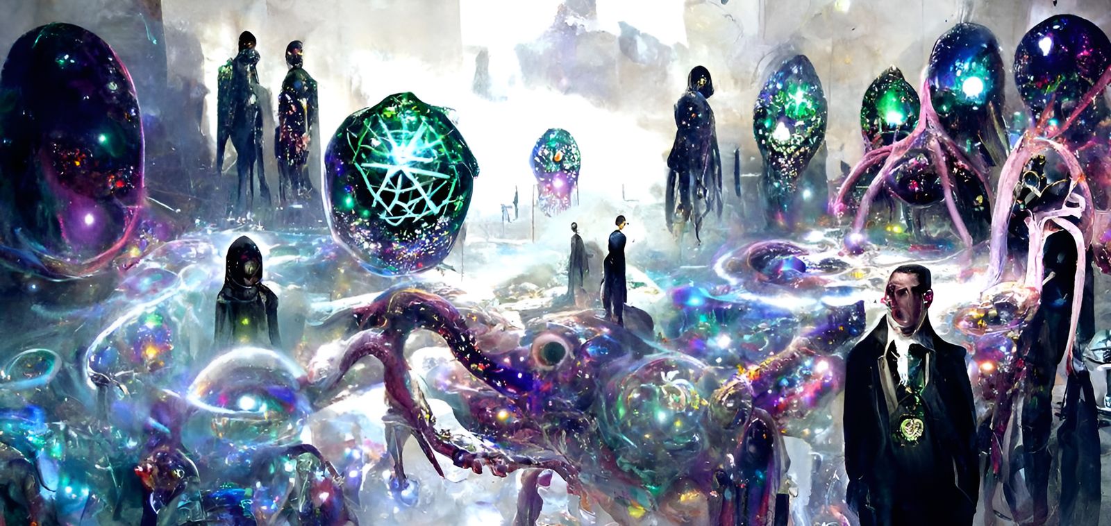 Eldritch Multiverse with Lovecraftian Symbols