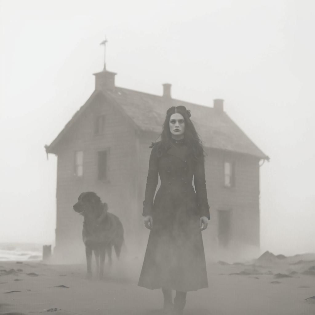 Gothic Model in Apocalyptic Tintype Photography