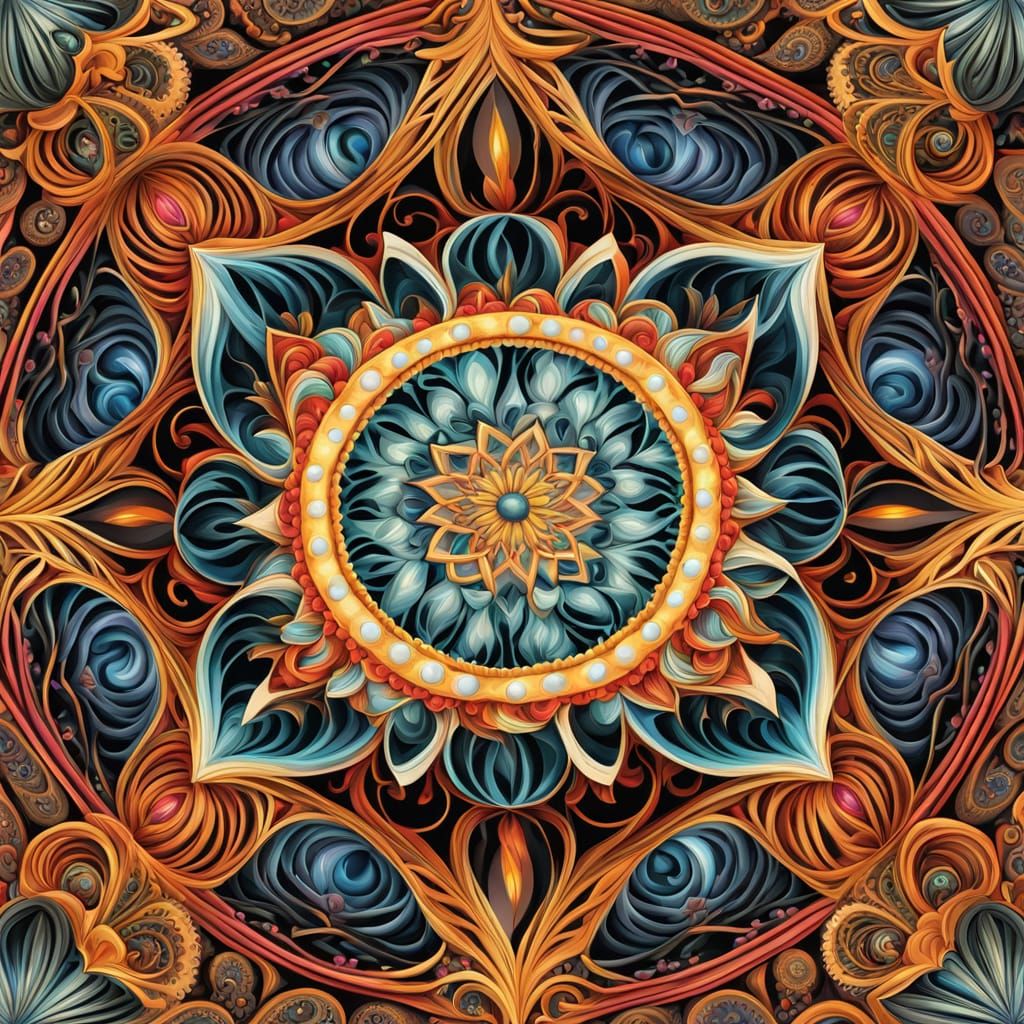 Zentangle kaleidoscope