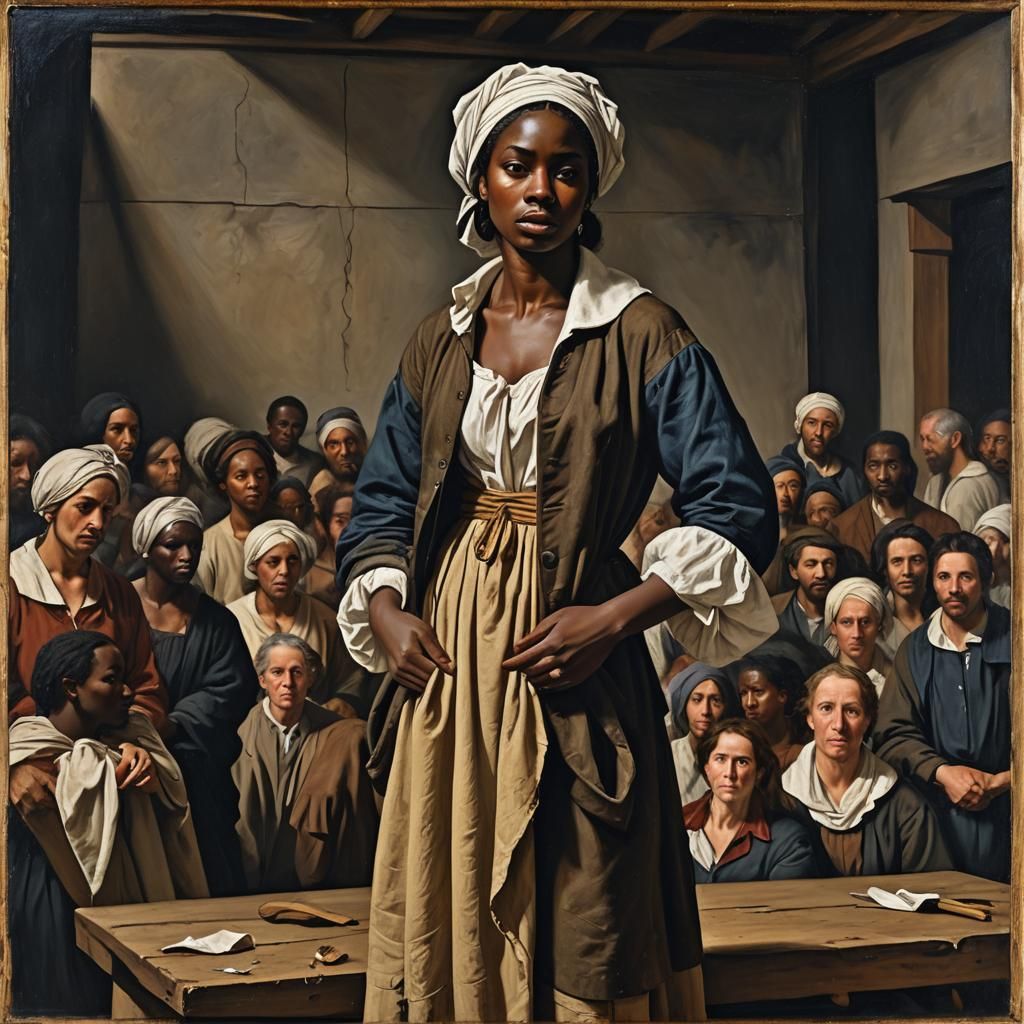 Defiant Portrait: A Human Auction in the Style of Old Master...