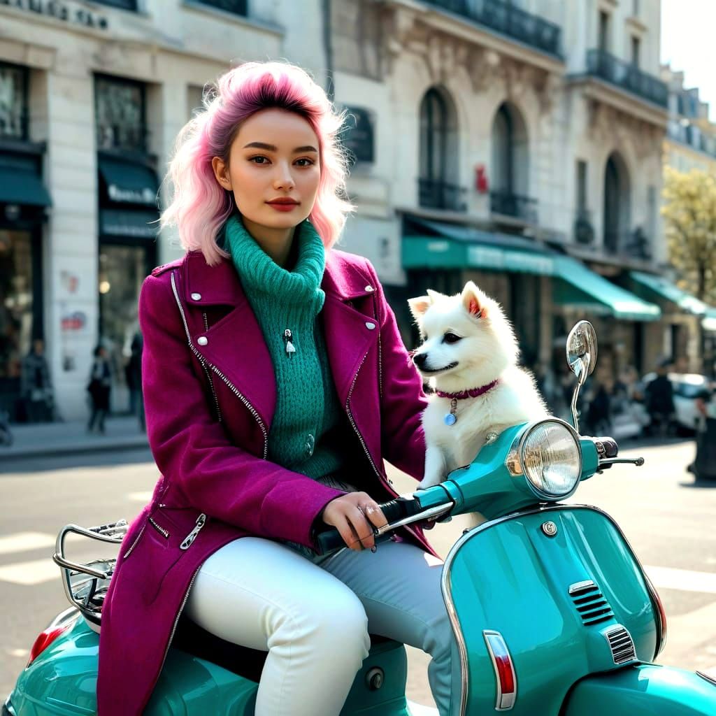Parisian Springtime Beauty in Vibrant Colors
