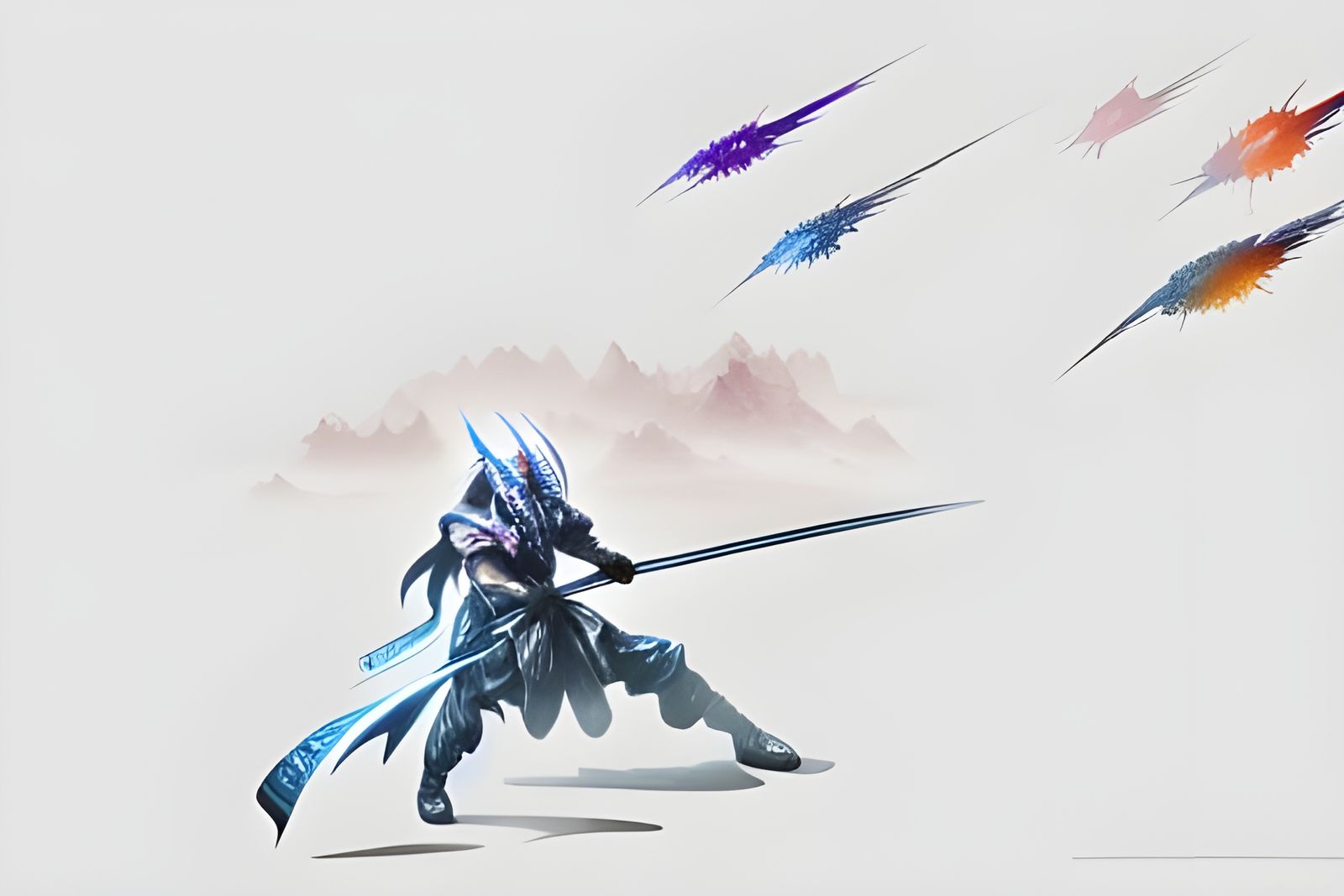 Epic Raiden Shogun Digital Matte Painting