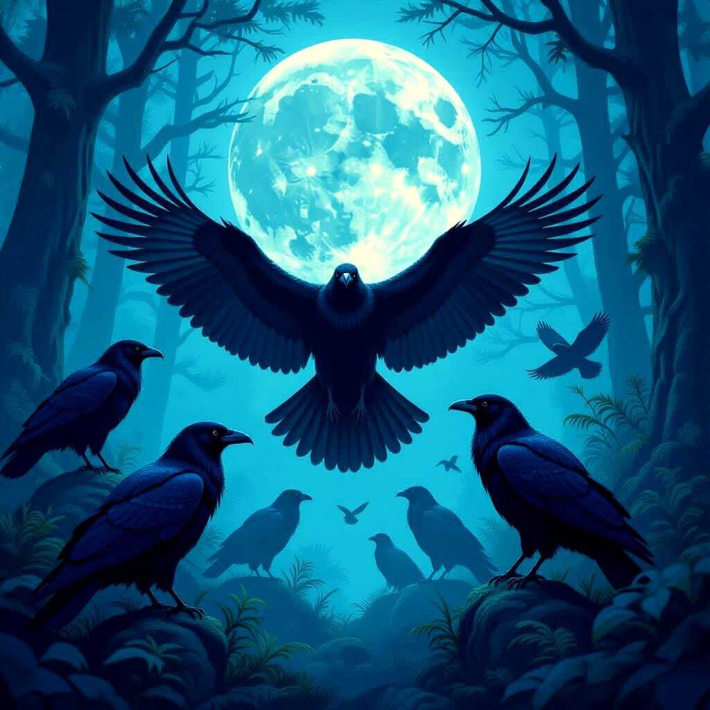 Ravans Trap Wild Bird in AI Art