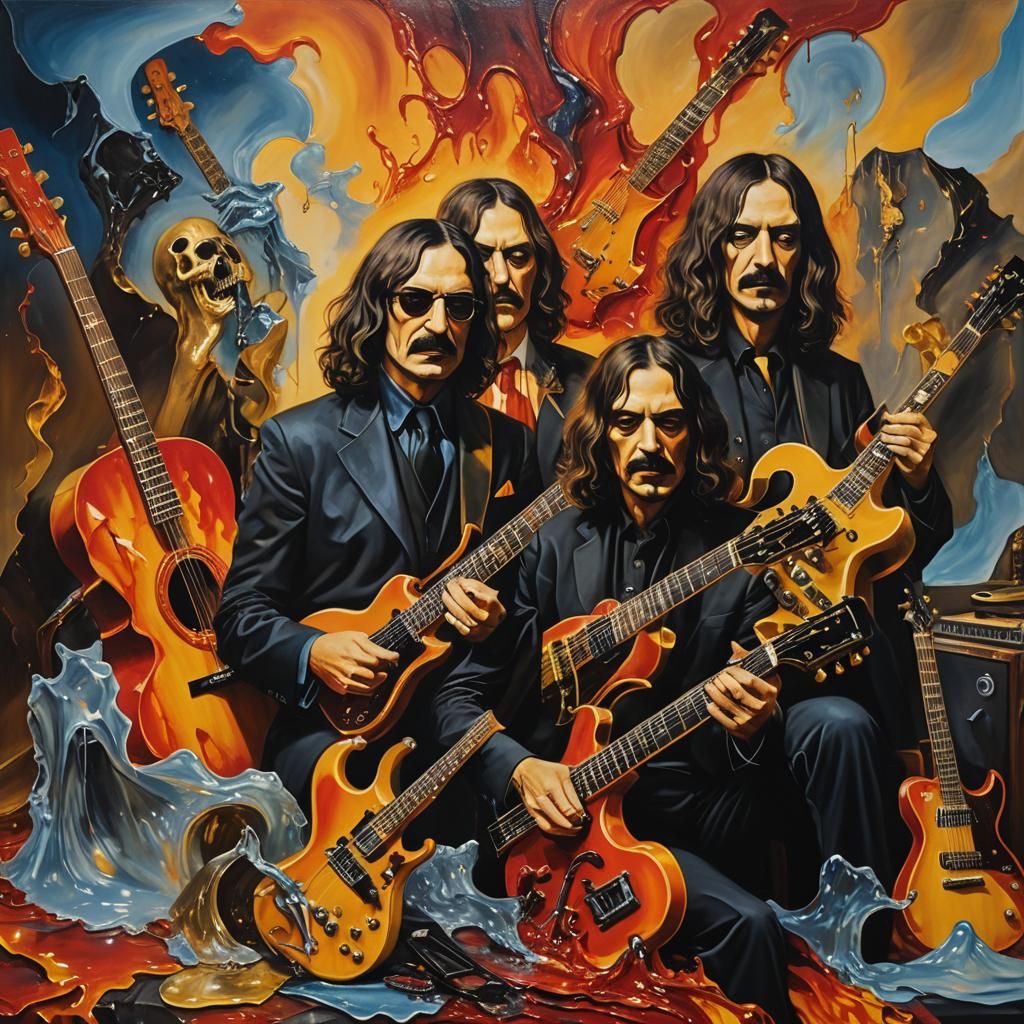 Surreal Dreamscape: Band Portrait in Dali-Inspired Style