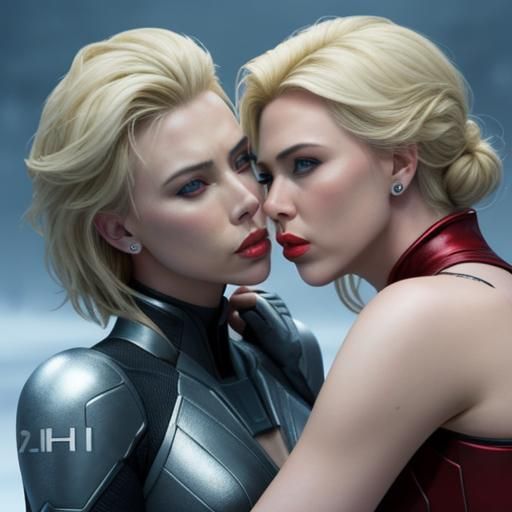 Fire and Ice Dream Encounter: Stylized Portrait