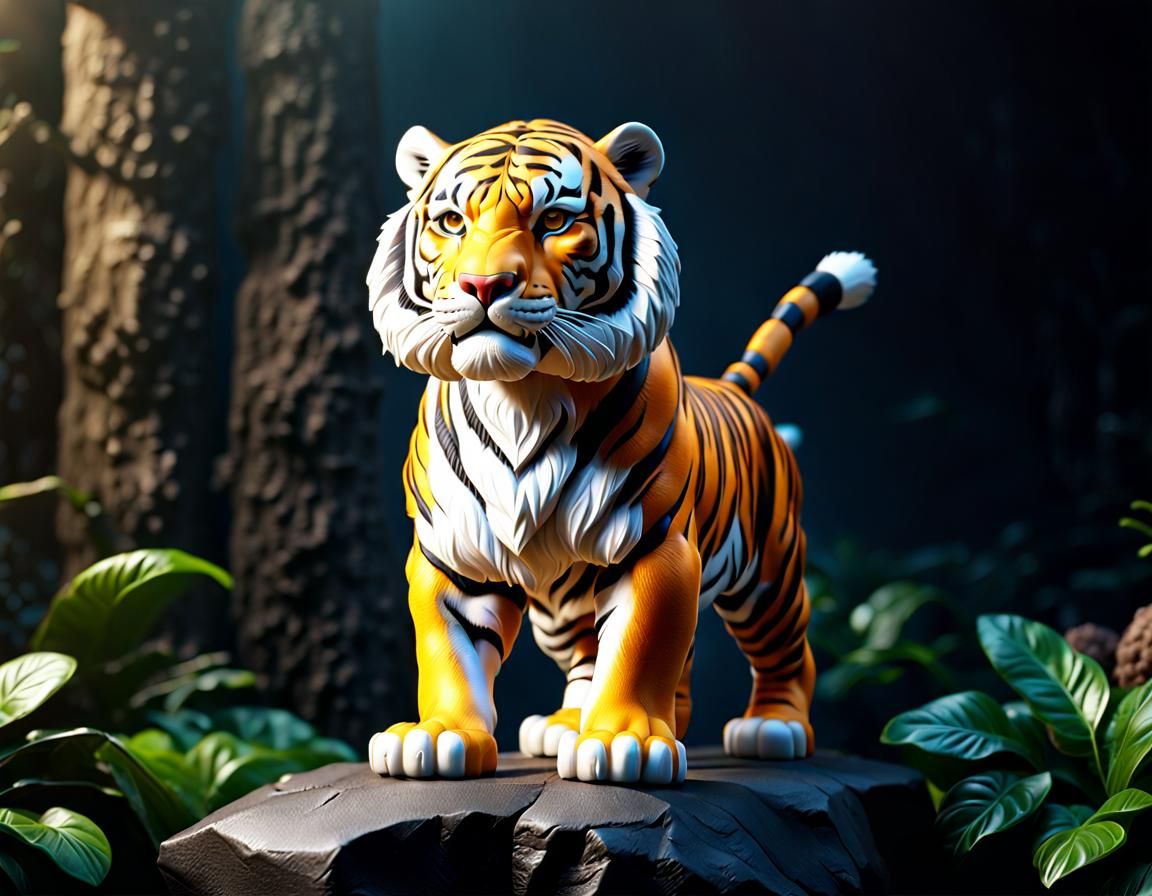 Hyperrealistic He-Man Battle Cat Toy in 16k