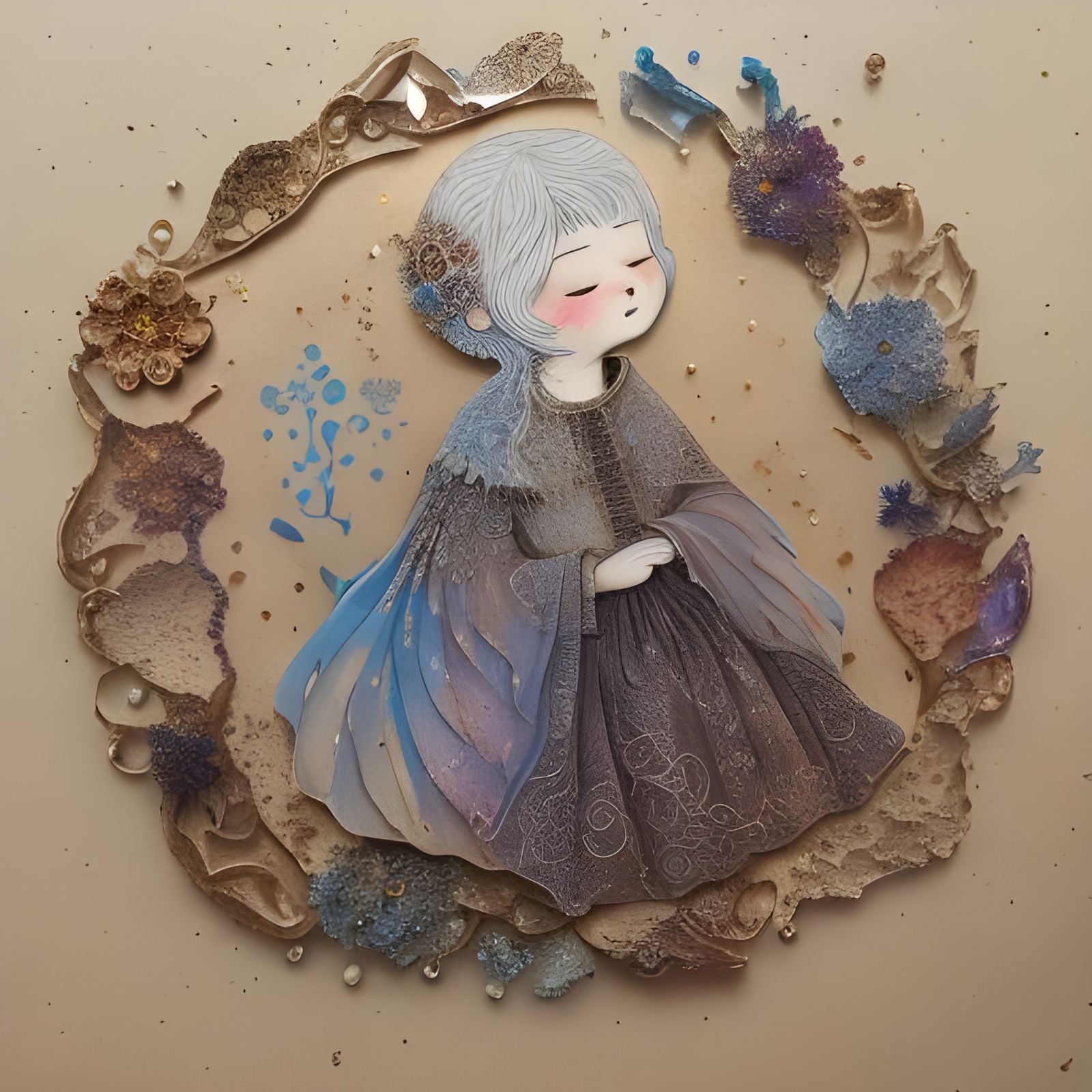 Mixed Media Art with Textures and Light