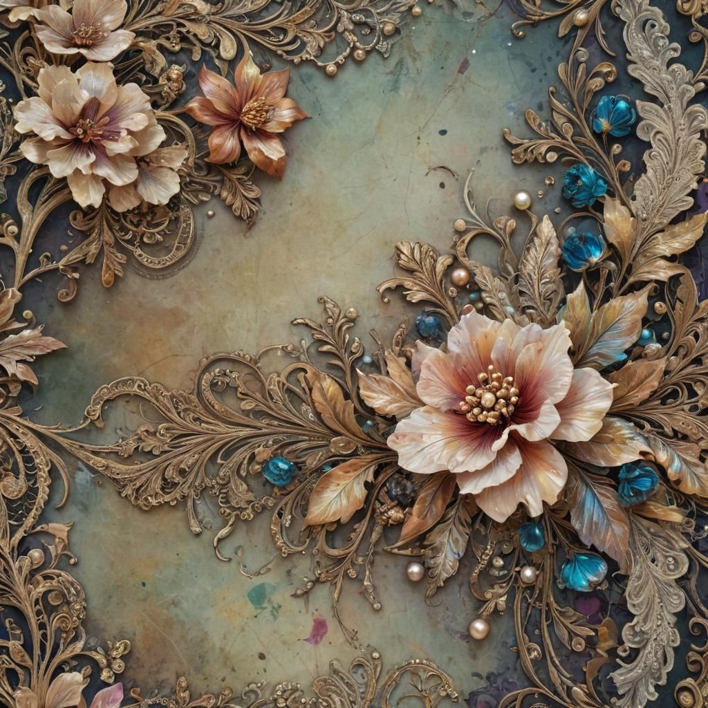 Lace and Pearls in Dreamy Vintage Illustration