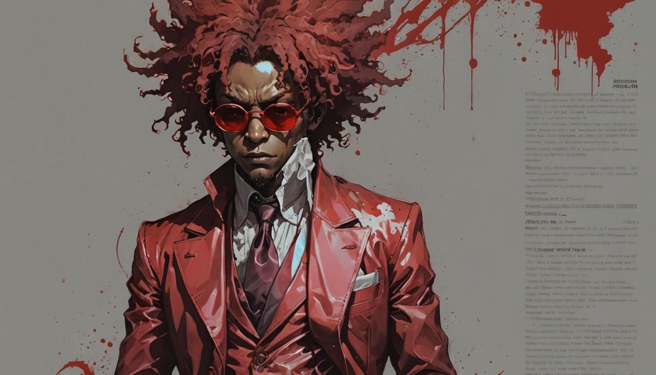 Victorian Demon in Iridescent Suit, Anime Style