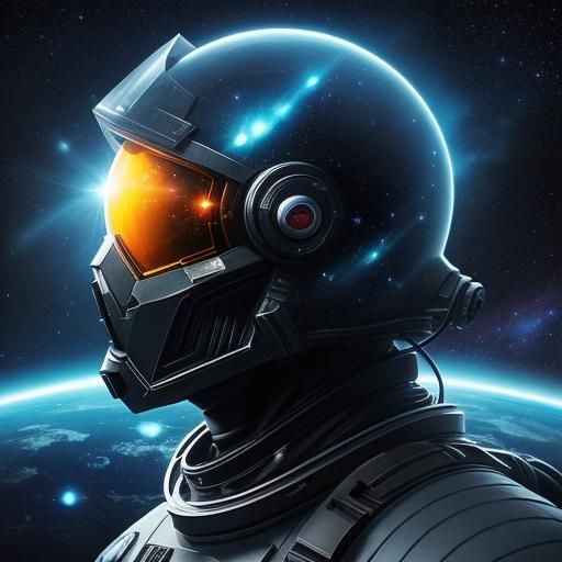 Astronaut Steps Through Portal in Manga Style