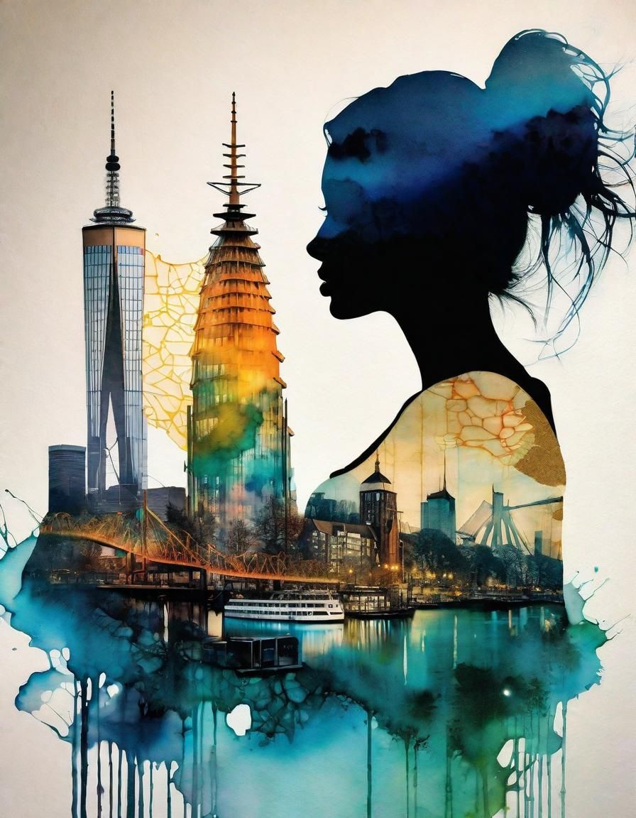 Rotterdam / Silhouette double exposure