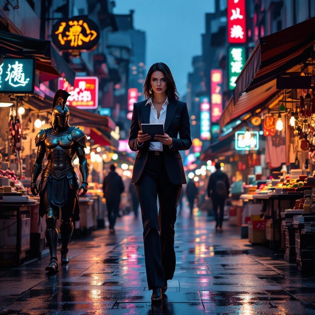 Athena CEO in Hyperrealistic Digital Art Style