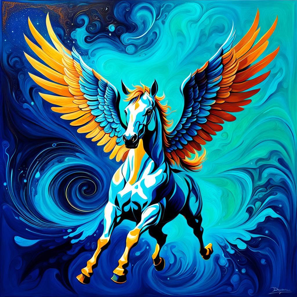 Abstract Pegasus with Complementary Colors