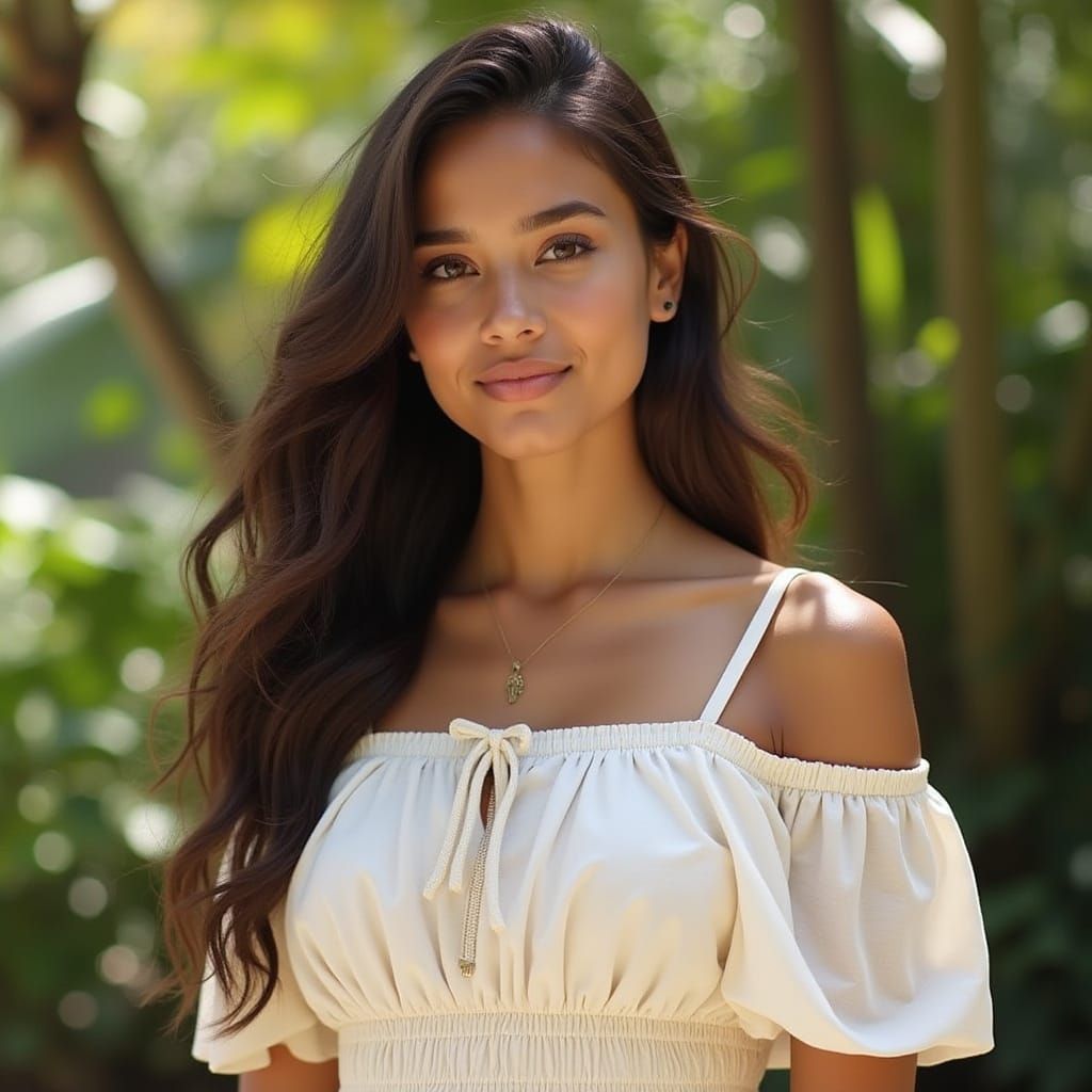 Exotic Island Goddess in Pastel Bikini