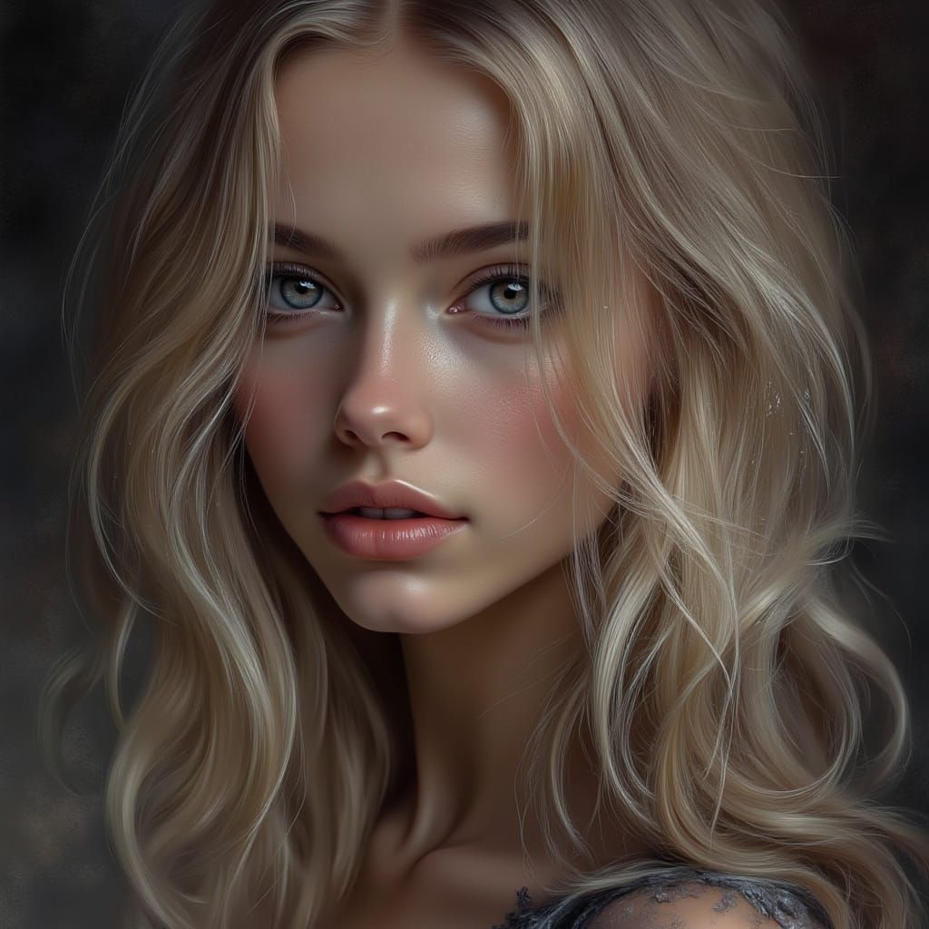 Captivating Portrait of a Young Woman in Cinematic Style