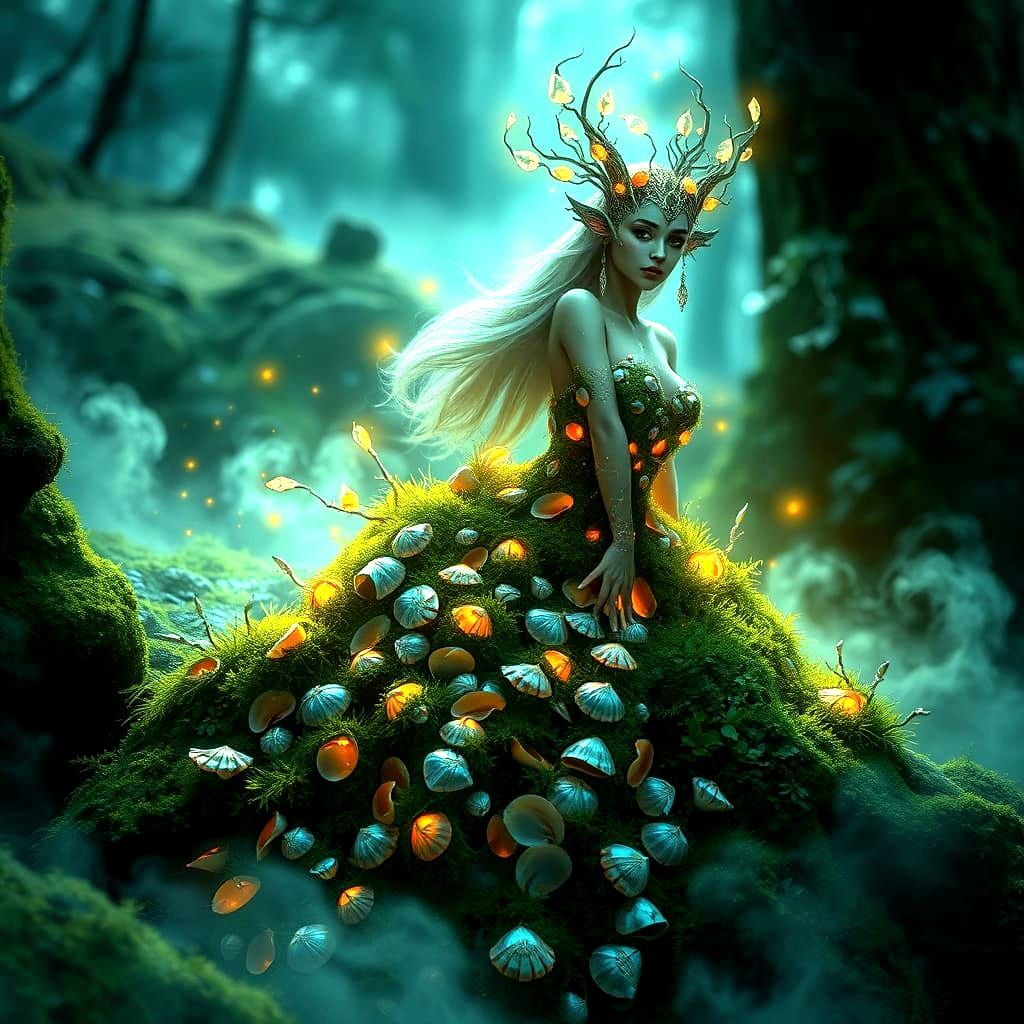 Mystical Forest Spirit Lysira: Fantasy Art