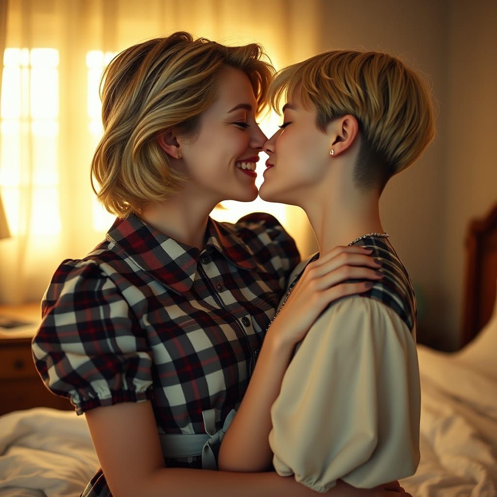 Elegant Romance in a Softly Lit Bedroom