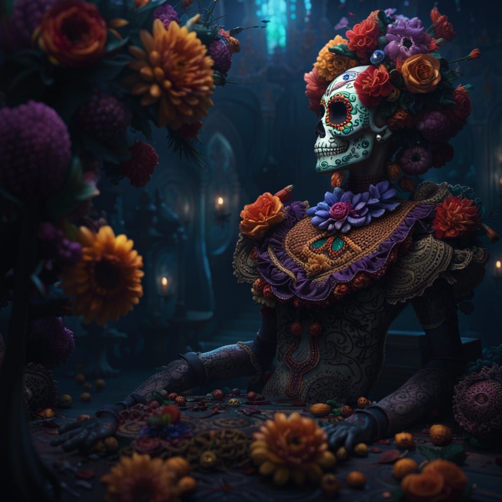 Día de los Muertos: Epic Digital Masterpiece