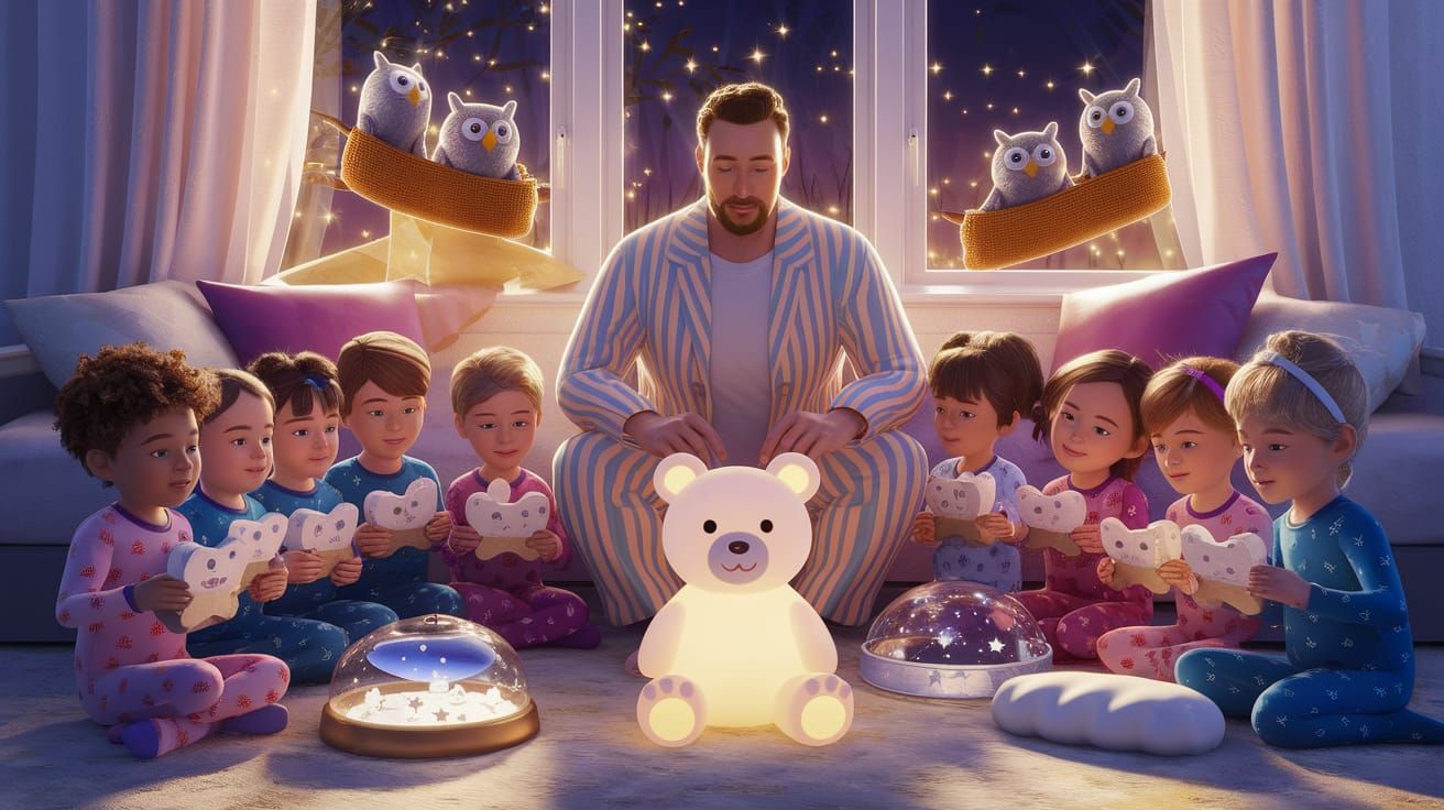 Cozy Family Dreamscape in 3D Game Cinematic Style