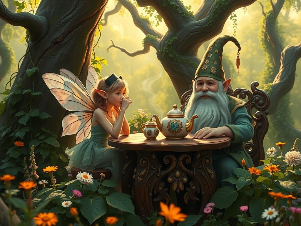 Enchanted Tea Party in a Mystical Glen