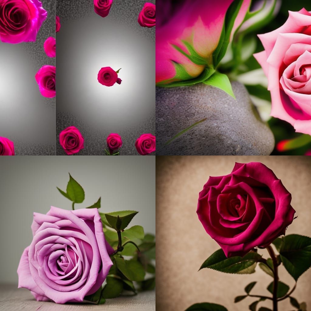 Surreal Rose in Natural Lighting Photography