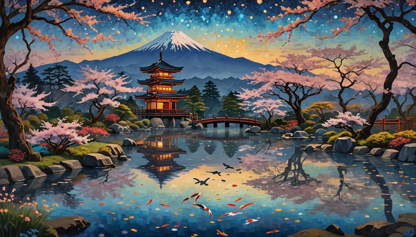 Japanese landscape Van Gogh