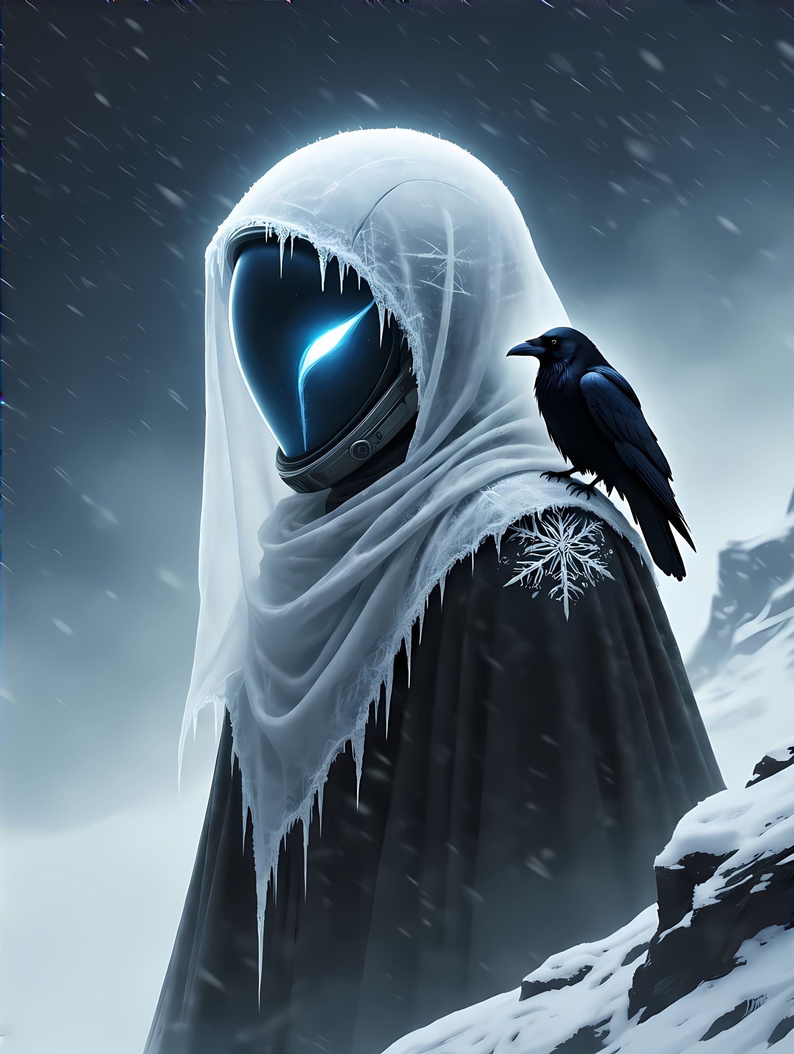 Frostbound Space Explorer in Ethereal Hush