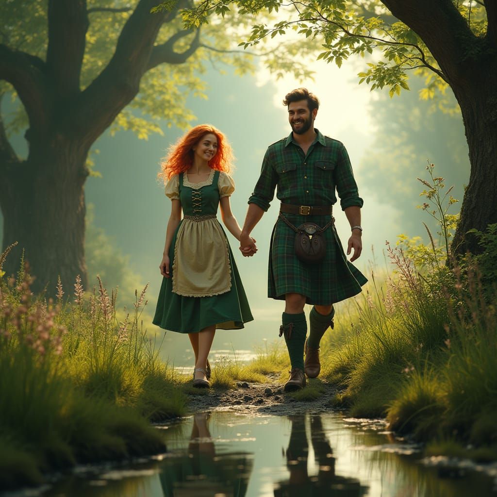 A Scottish Lass and Her Beau in Whimsical Isle of Skye Lands...