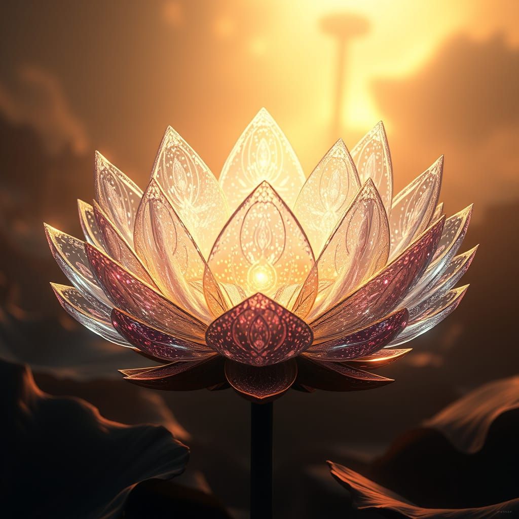 glass lotus flower