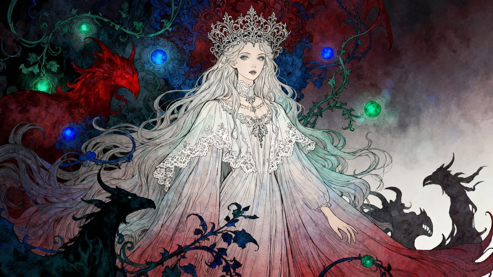 Dark Fantasy Portrait in the Style of Abigail Larson