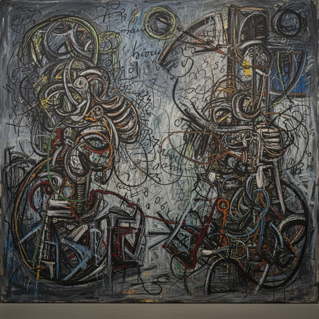 Grimdark Image in Style of Abstract Expressionism