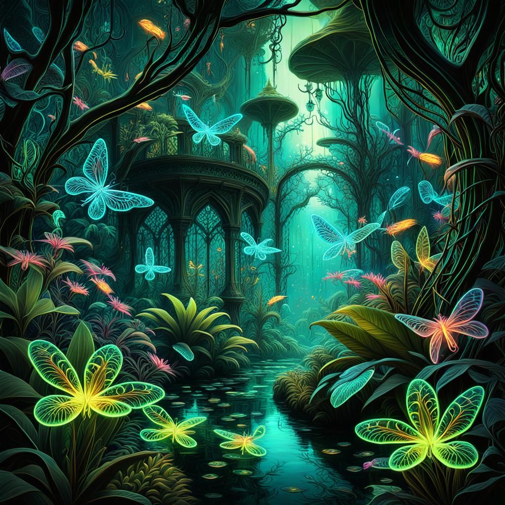 Bioluminescent jungle