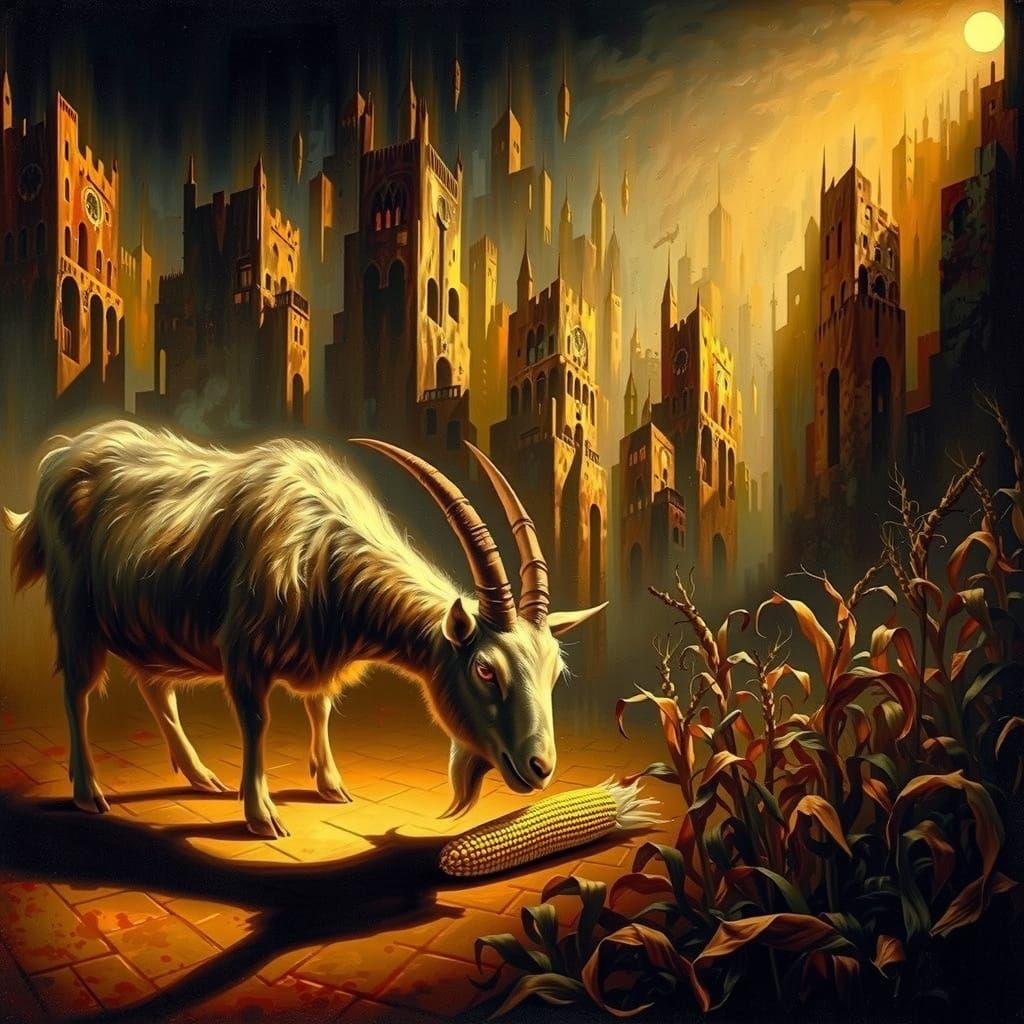 Goat finds a corn but is it real?