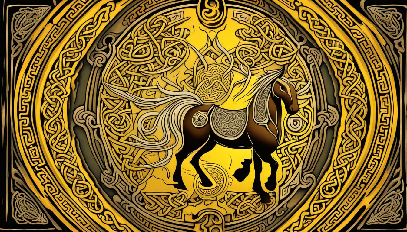 Tree Wizard in Celtic Armor with Energetic Swirl