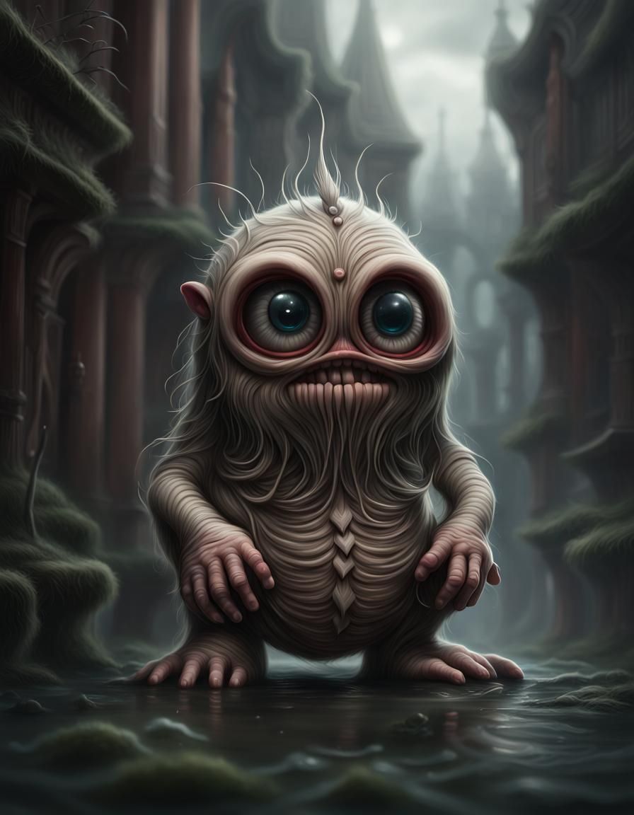 Cute Creature in Detailed Airbrush Art